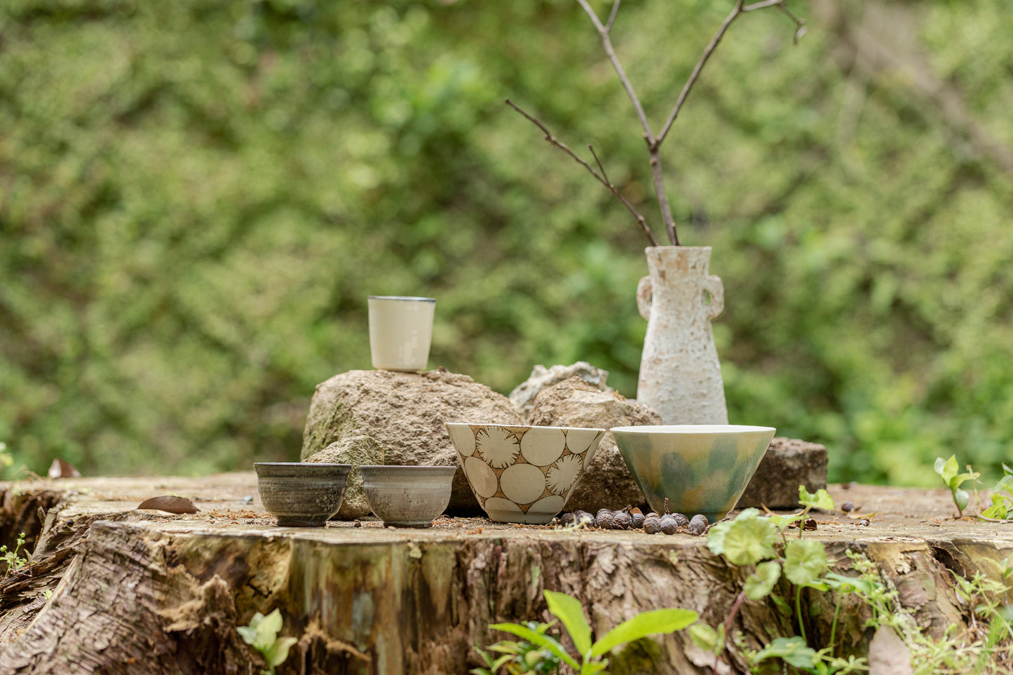 淡三彩スープカップ(のはら・口広型)